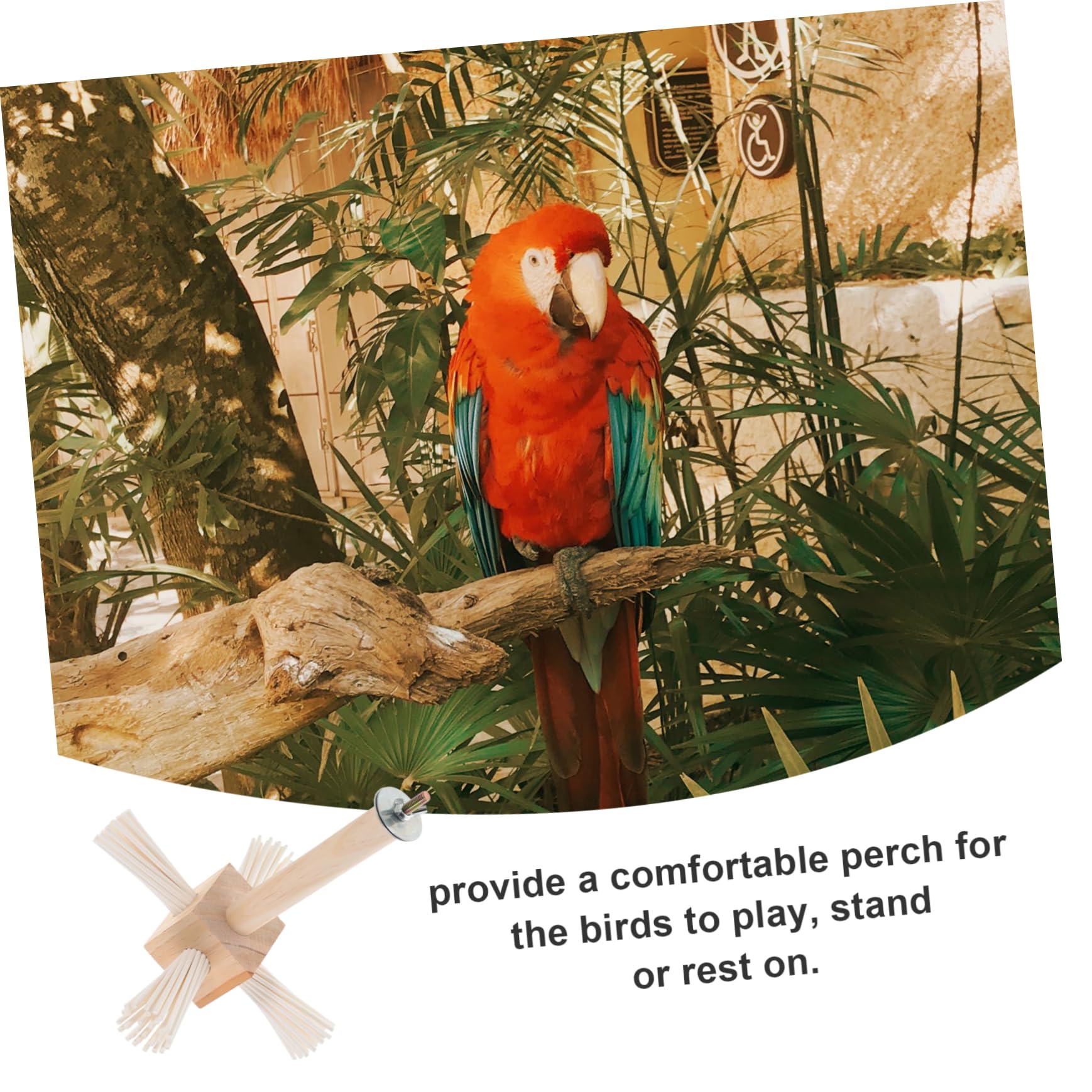 Toddmomy 5piezas Perchero Giratorio para Pájaros Soporte De Juguete para Barra De Percha para Jaula Accesorio De Actividad para Aves Estimulación y Entretenimiento