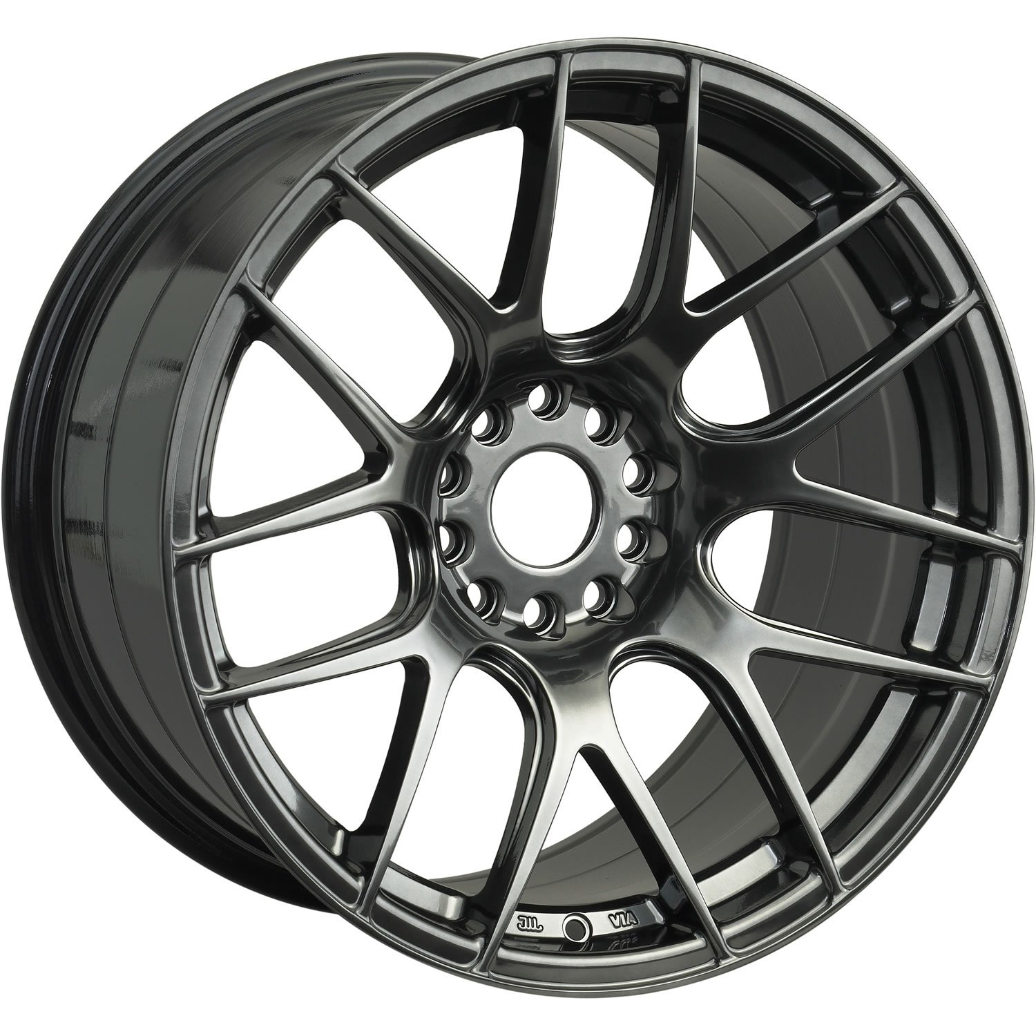 XXR 530 クロムブラックホイール アルミニウム付き (17 x 7.インチ / 5 x 100 mm、35 mm オフセット)