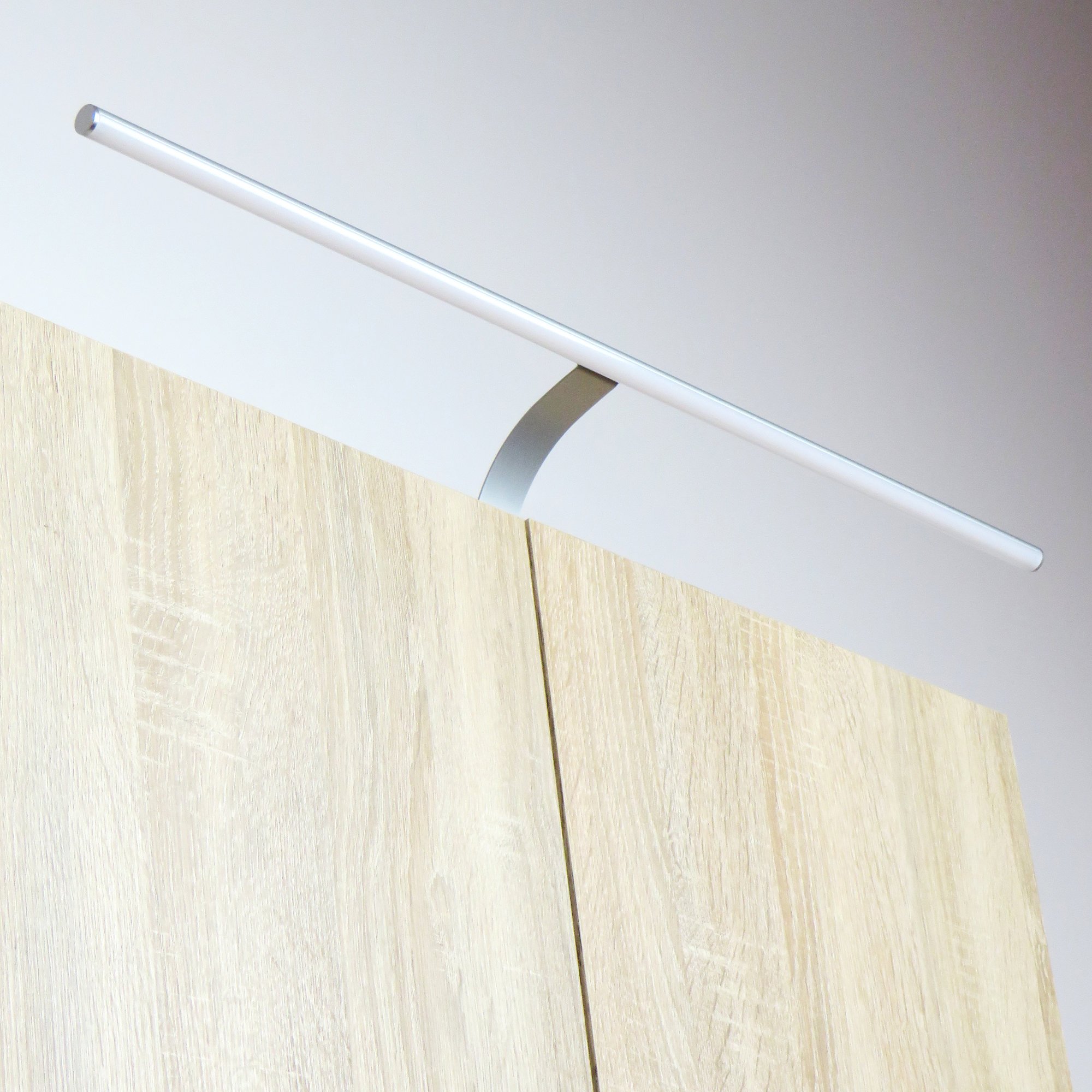 kalb Material für Möbel Lampa LED do szafy na ubrania, oświetlenie szafy, 600 mm, wybór: zestaw 2 szt. neutralna biel