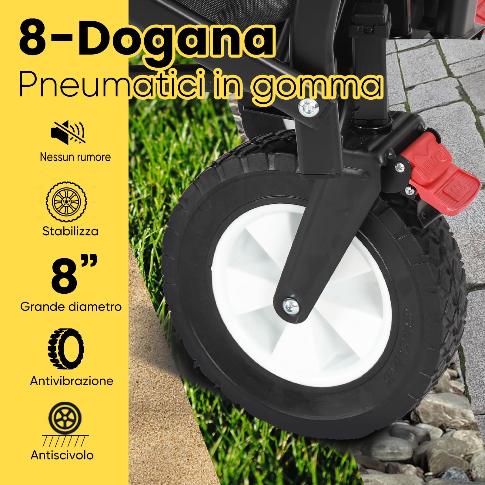 Carrello Pieghevole Sekey Con Ruote - Portata 200 Kg, 100L, Per Spiaggia, Campeggio, Nero - Foto 8