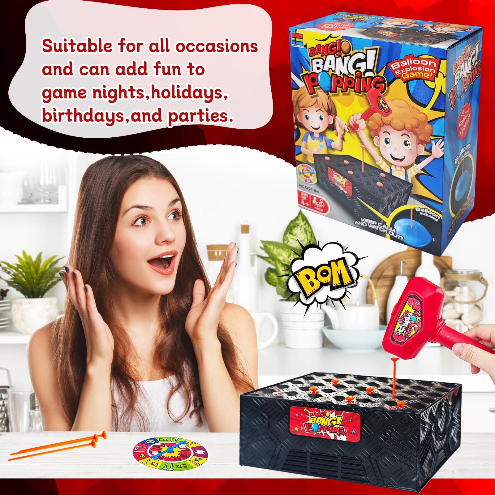 Amazon.com: Zddaoole Balloon Pop Game,Blast Box Board Games