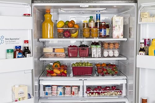 Miniatura 4 de Kitchen Spaces KSEG12-AMZ - Bandeja de huevos apilable para refrigerador, 14.5 x 3 x 4.5 pulgadas, transparente