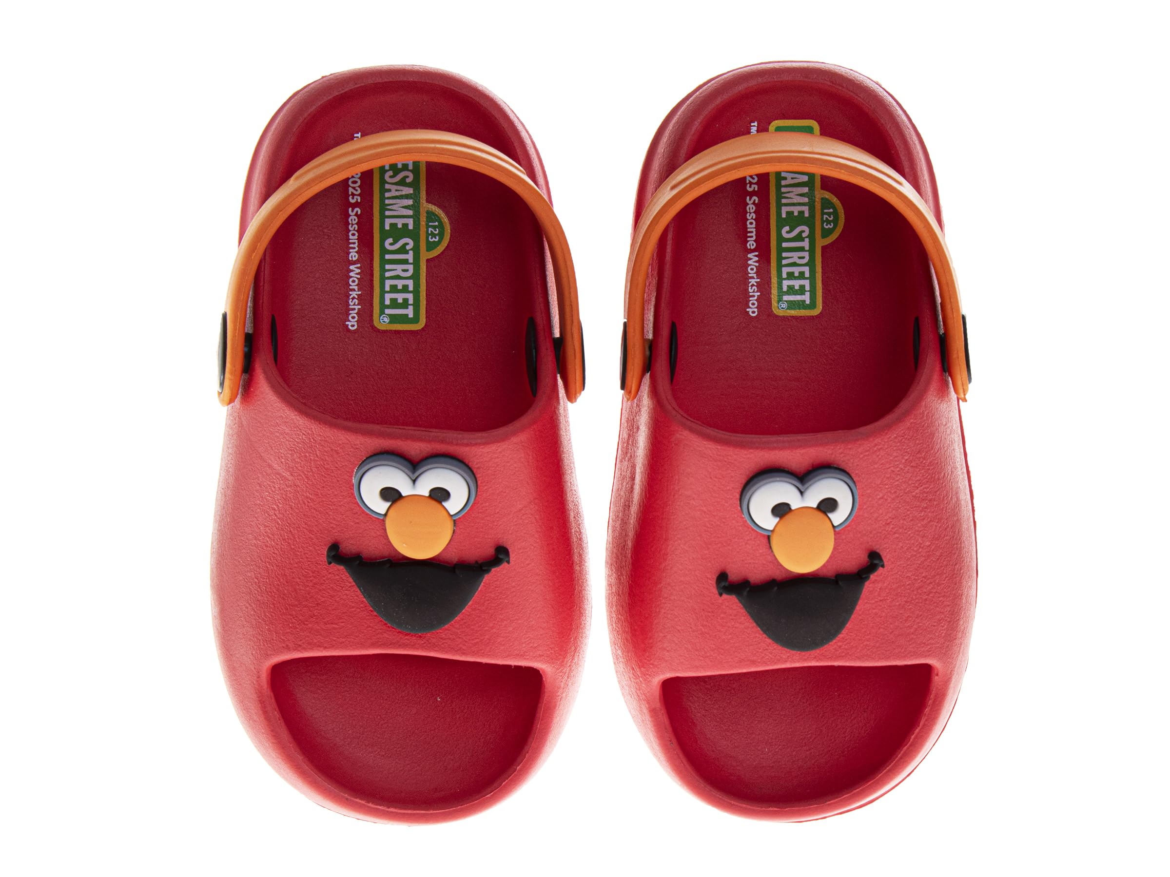 Sesame Street Clogs with Back Strap - Kids Open Toe Mules for Girls and Boys - Sesame Waterproof Slip On Clog (Sizes 3-4 Infants/5-10 Toddler/11-12 Little Kid)