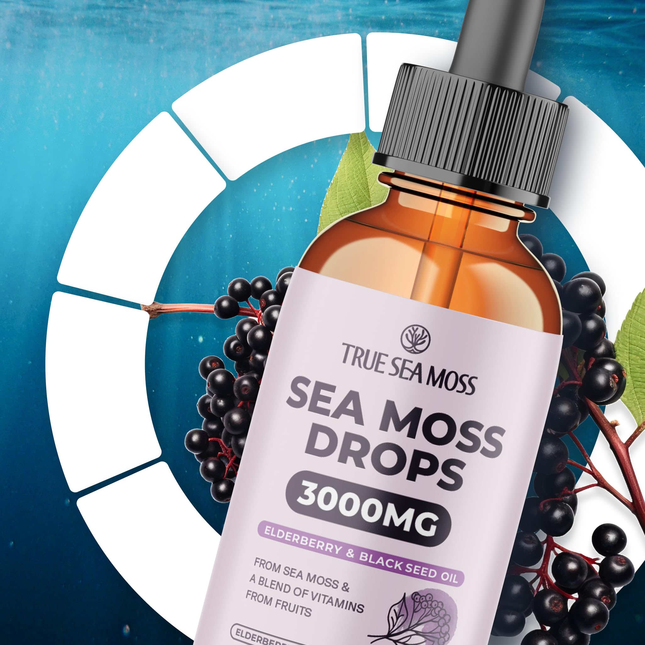 TrueSeaMoss Sea Moss Liquid Drops – Elderberry, 30 Servings — Amazon image 5