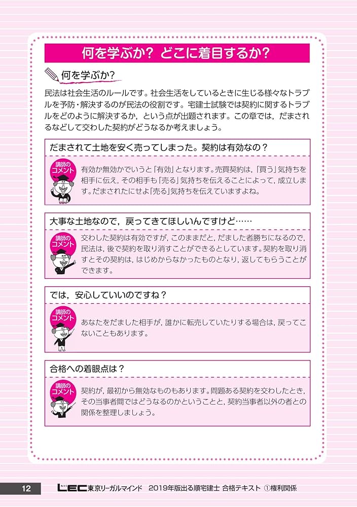 2019年版 出る順宅建士 合格テキスト 1 権利関係 【条文・判例
