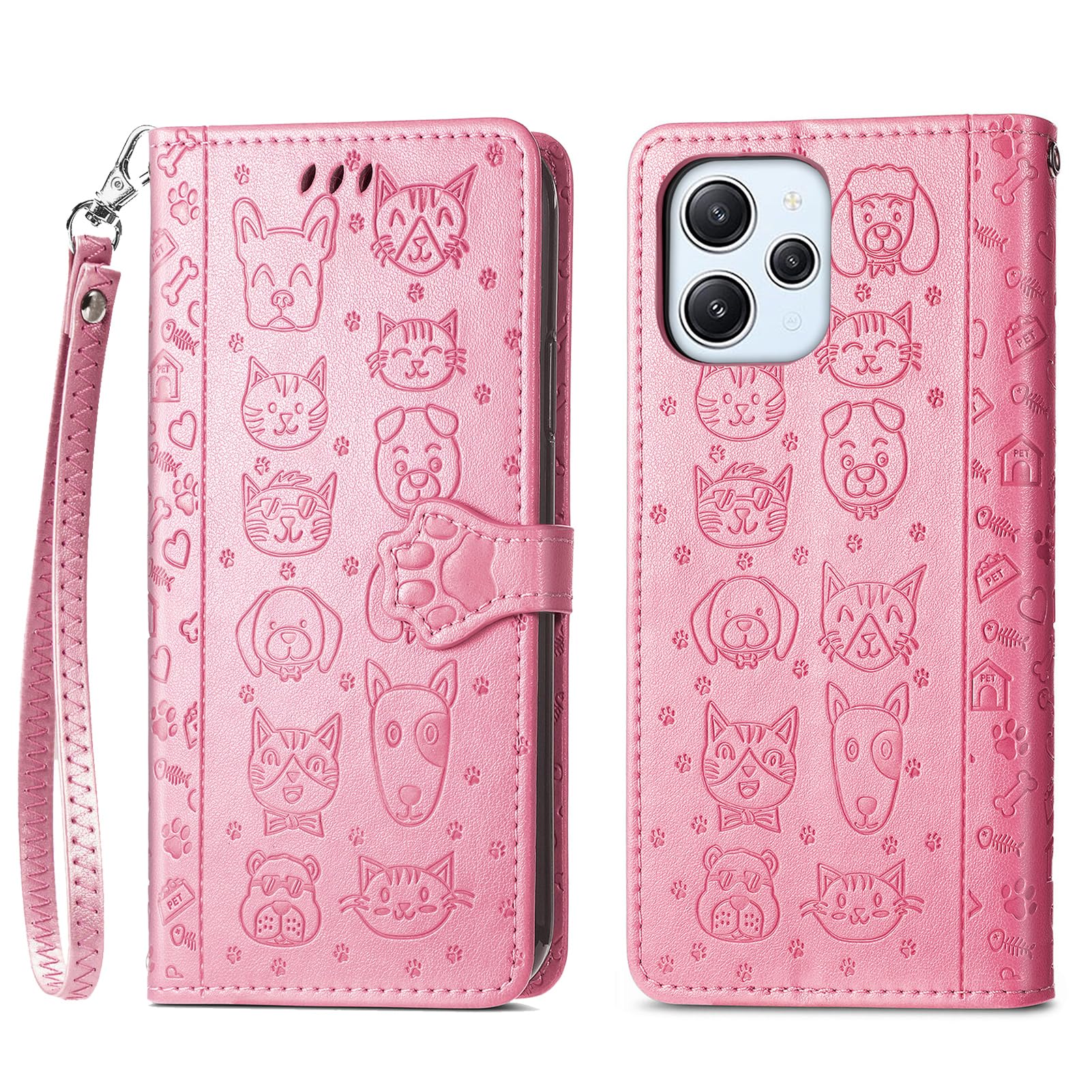 Amazon.co.jp: Xiaomi Redmi 12 5G 犬猫 手帳型ウォレットケース redmi