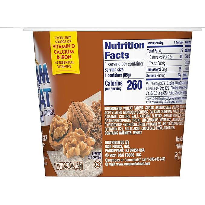 Cereal Caliente Instantáneo Cream of Wheat To-Go, Maple Brown Sugar Walnut, Paquete de 6 miniatura 2
