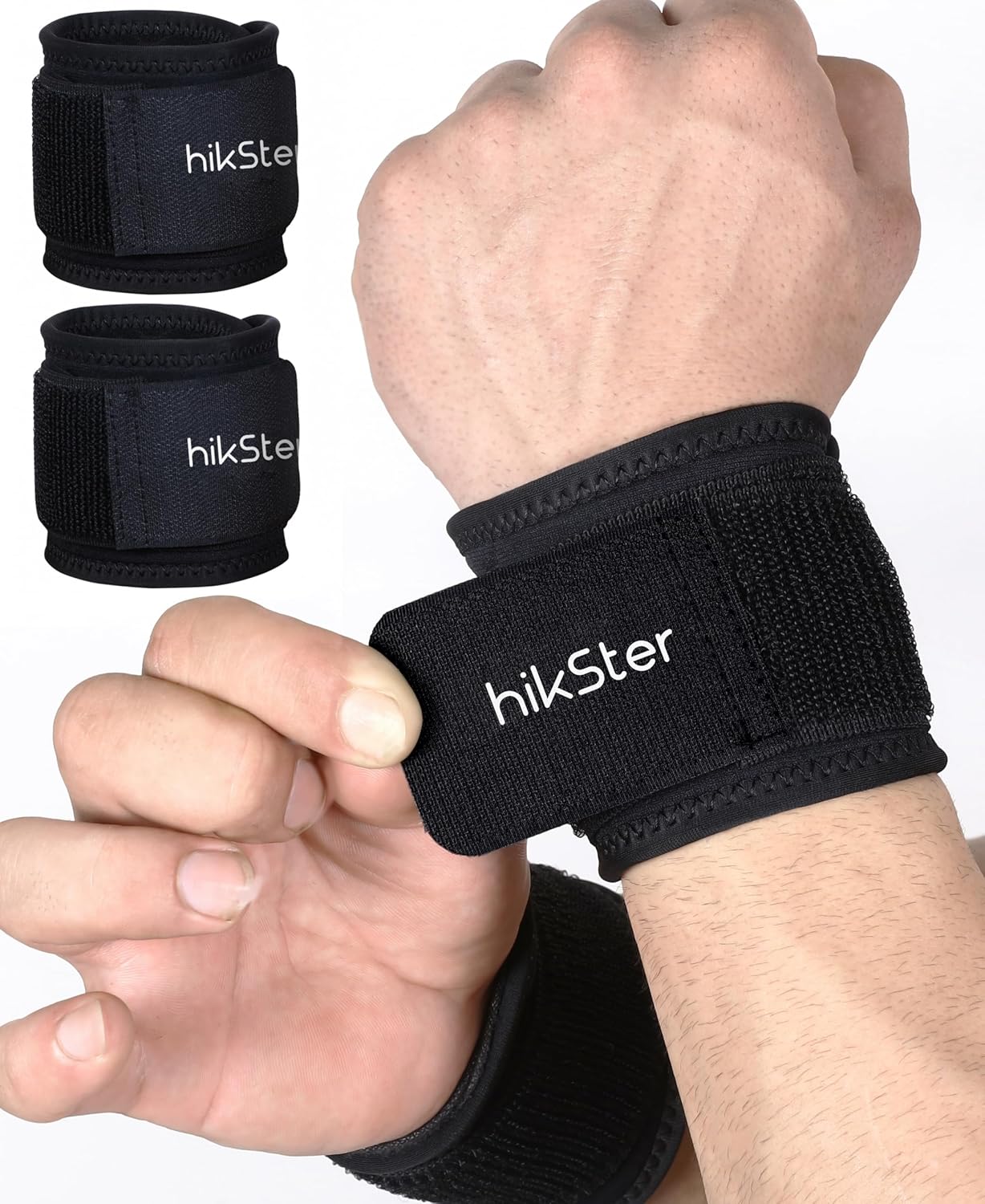 Hikster Wrist Support Brace 2 Pcs Wrist Compression Strap