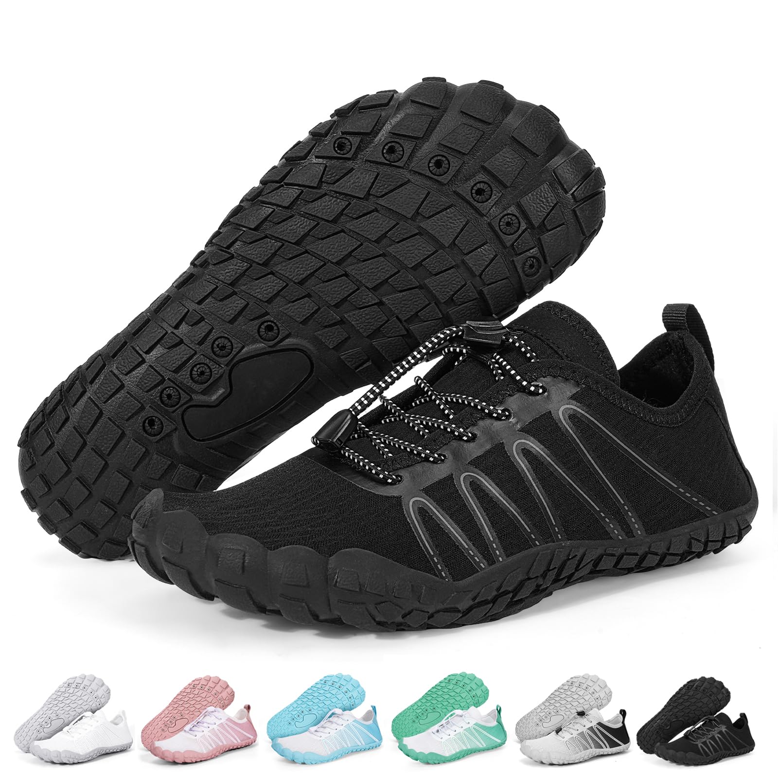 Hike Barefoot Shoes Women Men Footwear Wide Toe Quick-Dry Pro Barefoot Beach Swim Minimalist Grounding Shoes Breathable Non-Slip Grounded Footwear for