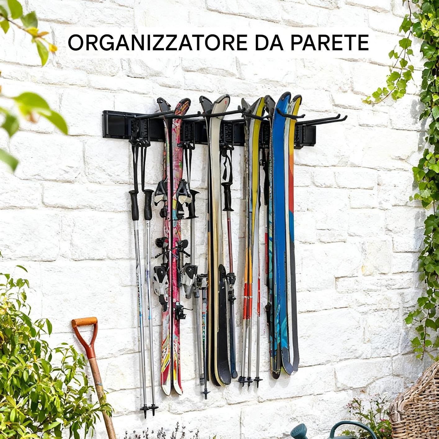 Generico Ganci per Garage 6 Pezzi Supporto Multiuso Resistente