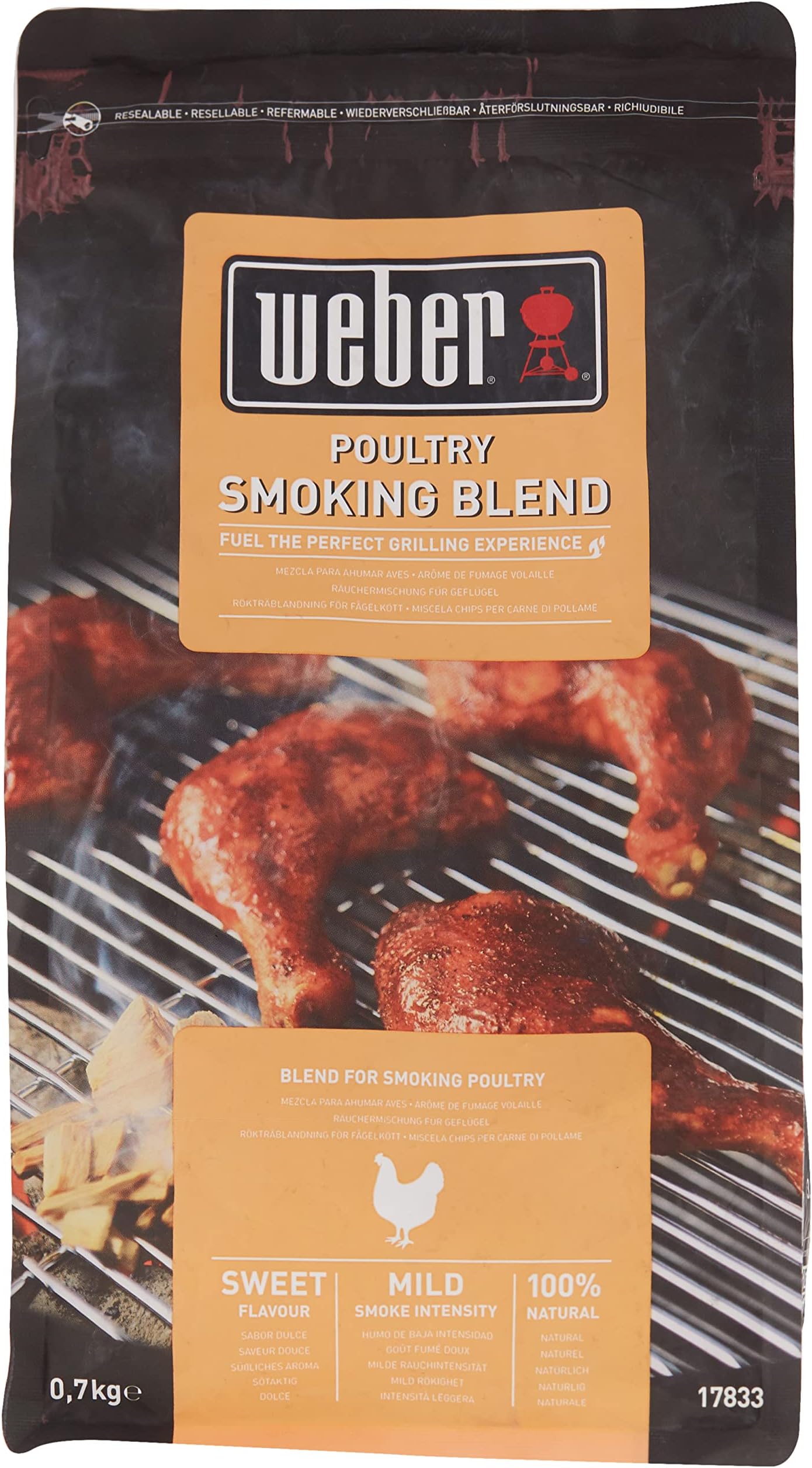 Weber 17833 スモーキング 鶏肉 ブレンド ブラウン