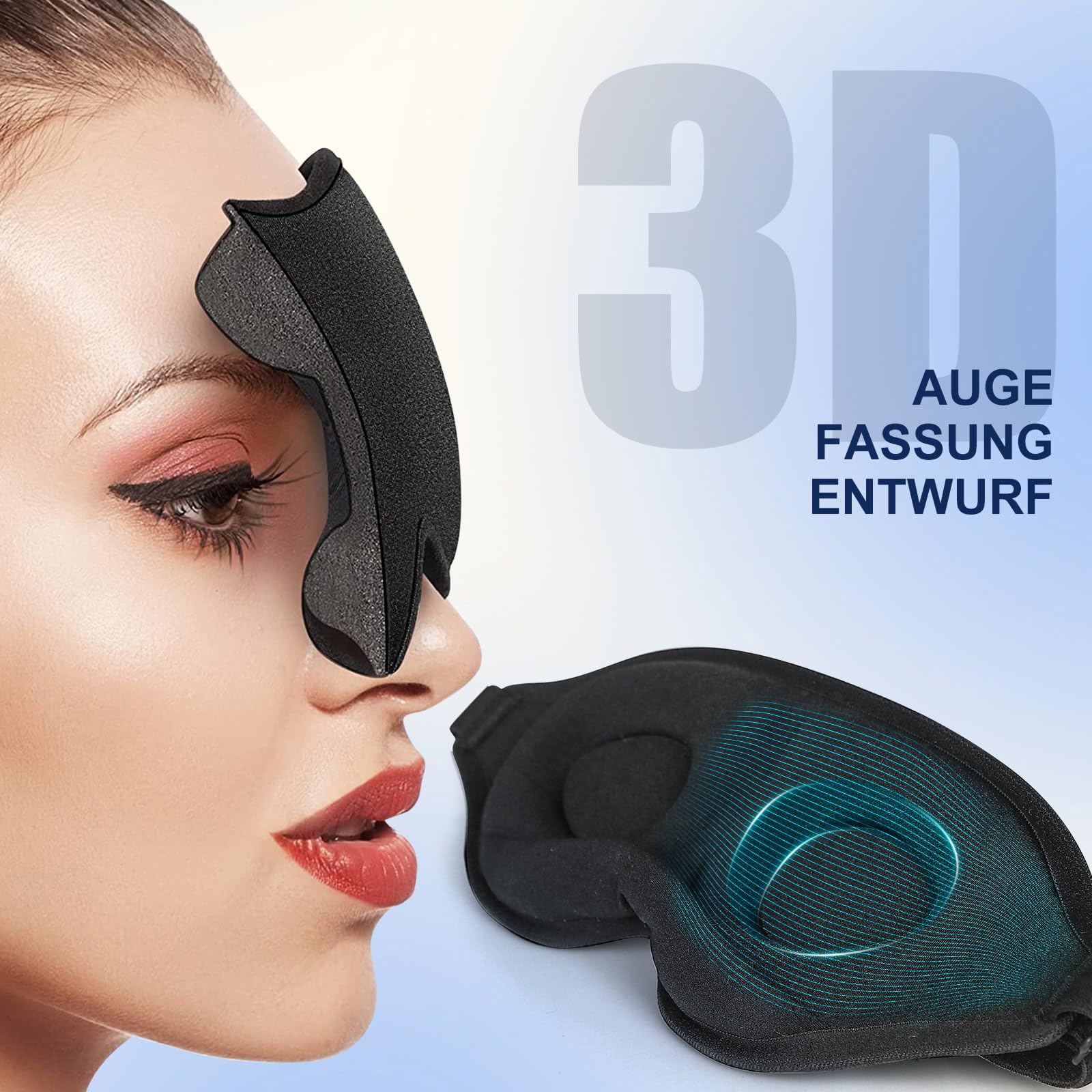 Masque De Nuit 3D 100% Occultant - Mémoire De Forme - Marque Gritin - Neuf Emballé