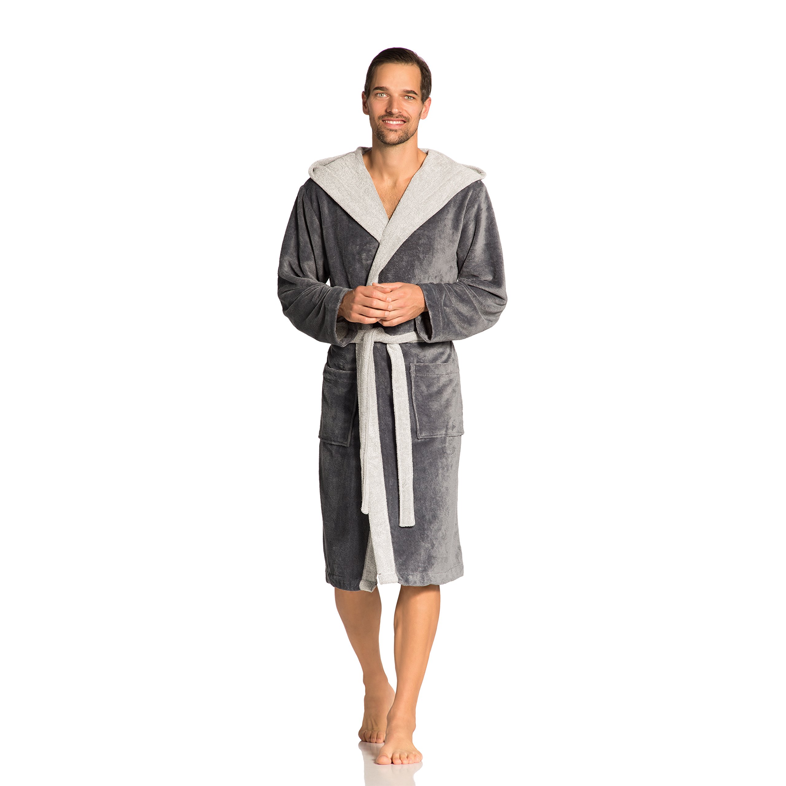 Vossen Unisex-Bademantel mit Kapuze Poppy