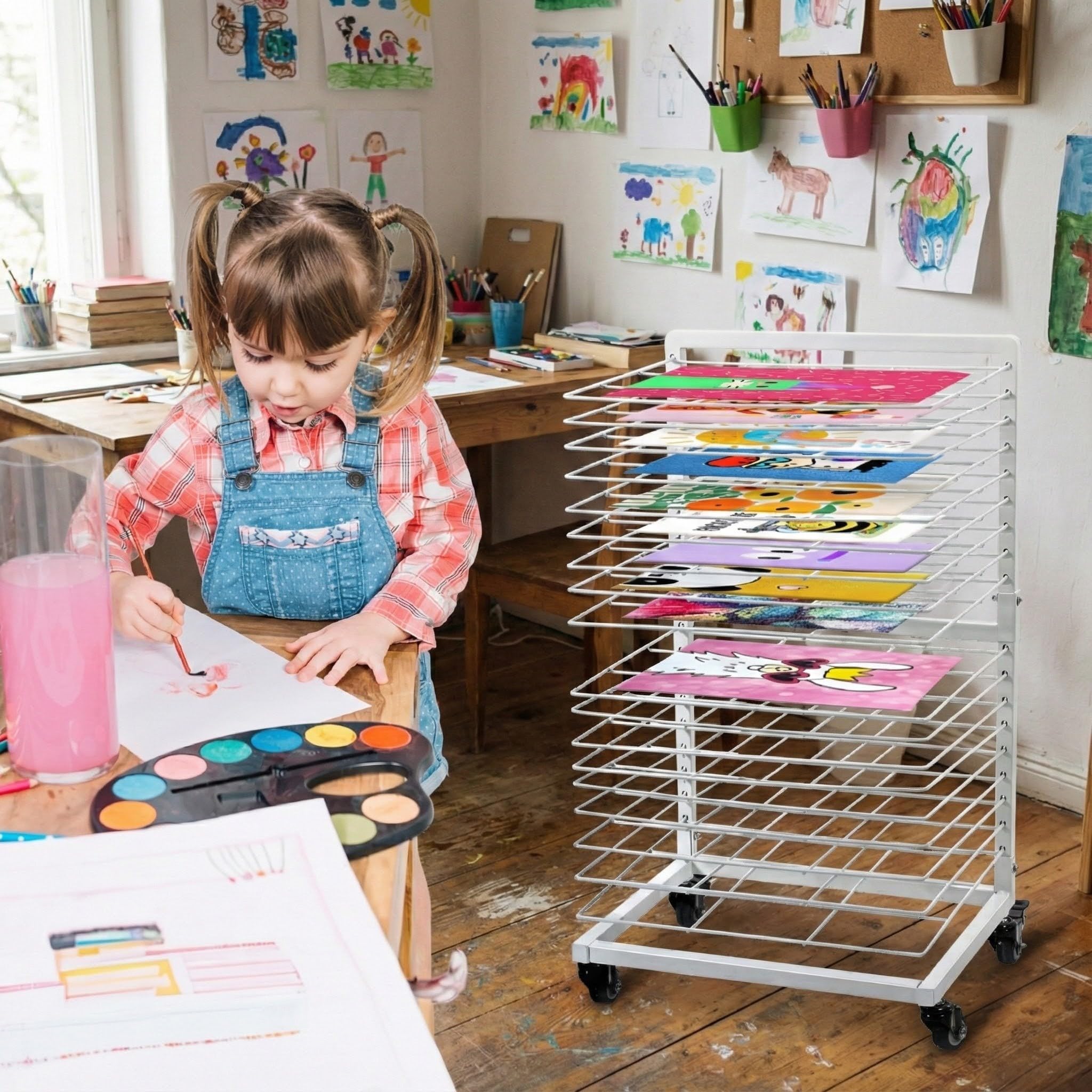 Amazon.com: OFFICEROO White Art Drying Rack for Classroom