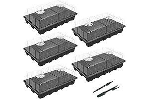 Gardzen 5 Set Seed Starter Trays With Dome