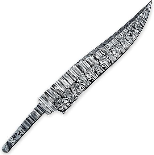 Miniatura 10 de Hercules Knives Hoja en blanco de acero de Damasco forjada a mano personalizada Hoja de cuchillo de caza táctica Rnager Hoja de Damasco Billet Hecho