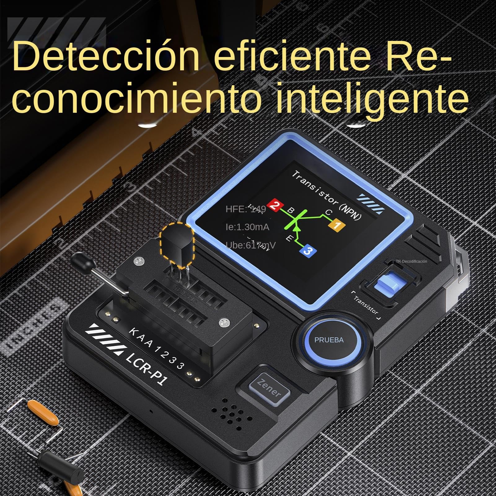 Osciloscopios Laboratorio,Medidor de Capacitancia Multifunción - Comprobador Automático para Diodo Resistor Inductor y Transistores MOS NPN