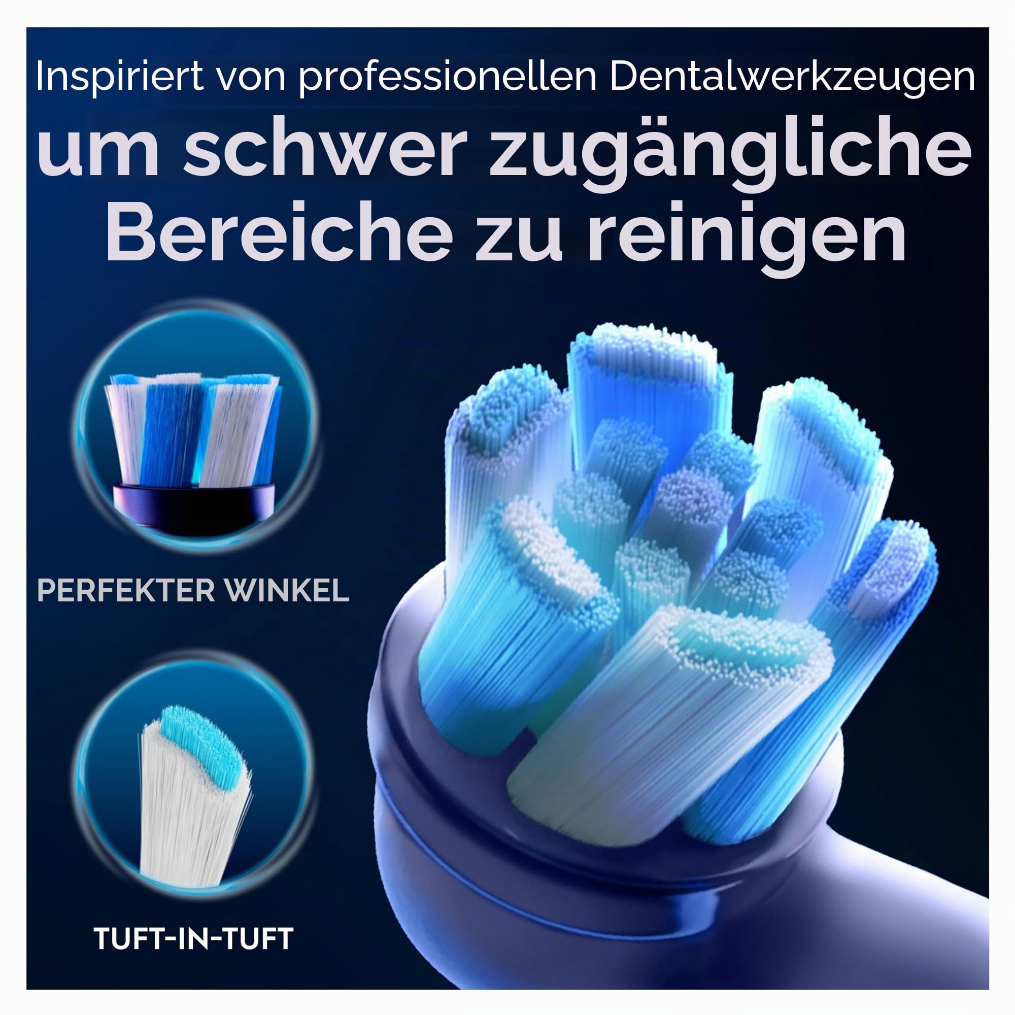 Oral-B Ultimate Clean Ersatzbürsten, Weiß, gründliche Bürste, Entfernung von Zahnbelag, runde Bürste für elektrische Zahnbürsten, Oral B iO, 8 Stück