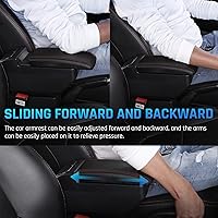 Vista 5 de YJYWZH Reposabrazos de consola de doble capa para Suzuki Vitara 2015-2019, caja de almacenamiento con soporte para tazas, reposabrazos y accesorios