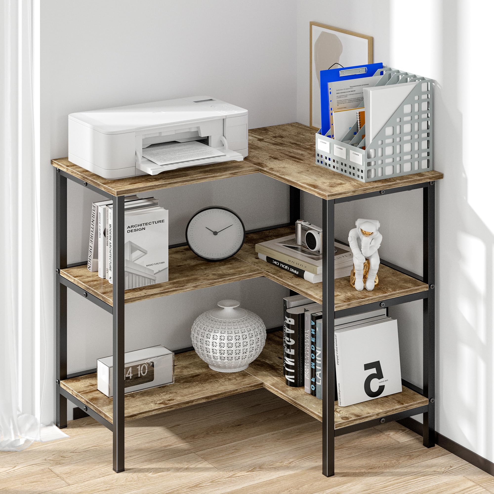 SIEVE(シーヴ) bow center table with rack Amazon.com: VECELO Corner Cabinet Table with 3 Tier Open Shelf
