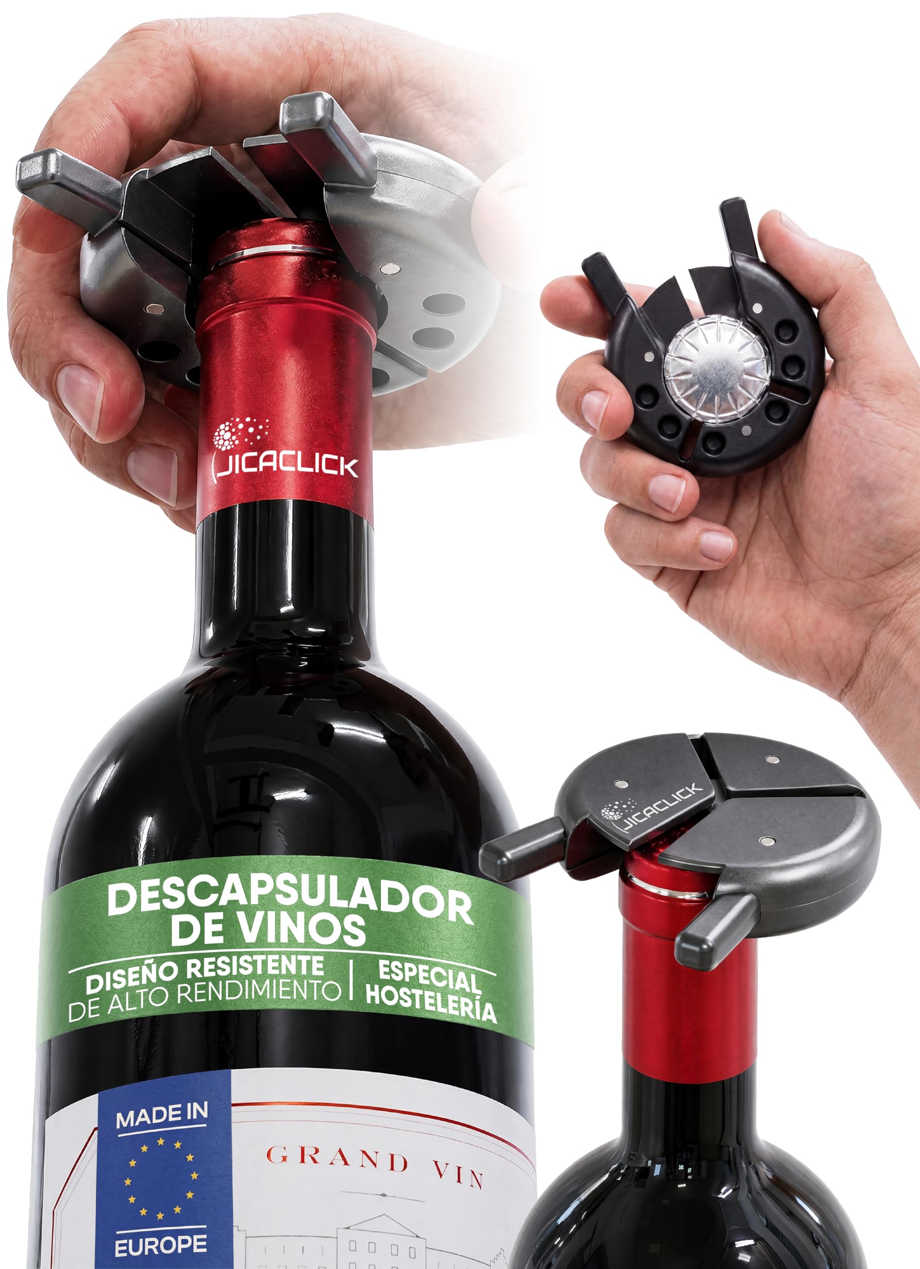 Descapsulador de Botellas de Vino Corta Cápsulas Profesional Tenaza Abre Envases Abridor Universal