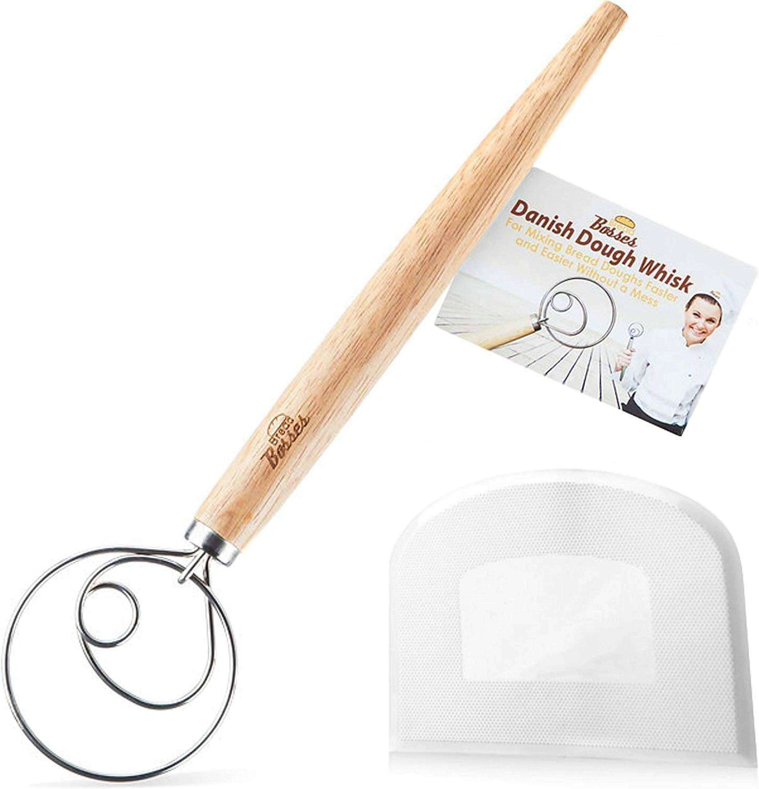 Danish Dough Whisk (White Scraper)