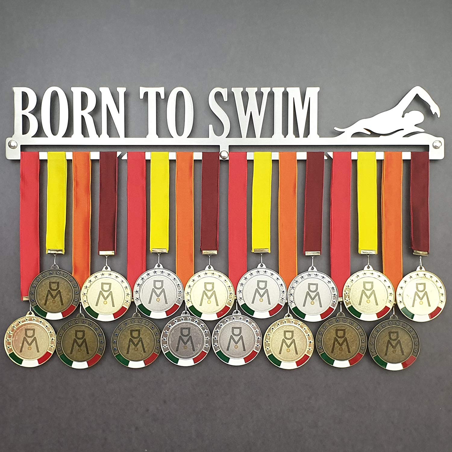 Buy BORN TO SWIM Medal Hangers for Swimming, Swim, Swimmer Medal