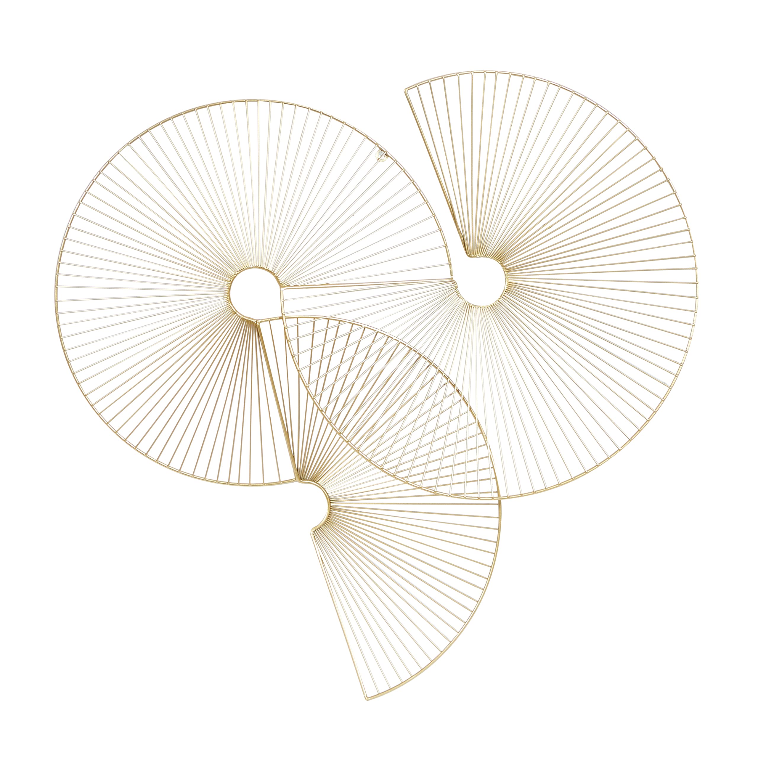 CosmoLiving by Cosmopolitan Contemporary Metal Abstract Wall Decor, 23" x 3" x 23", Gold