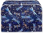 JEOCODY Couvertures de grille-pain Blossoms brillants 2 Slice large fente imperméabilisant les empreintes digitales et la protection du gras anti-sputtering machine Lavable femmes Cadeau