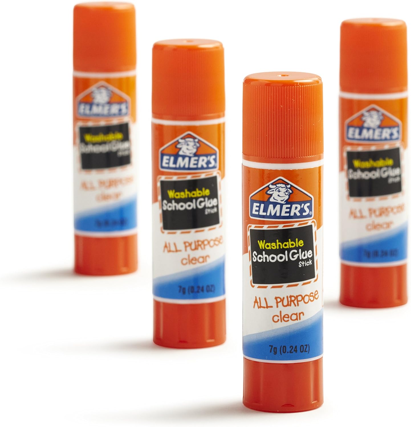 Elmer's All Purpose School Glue Sticks, Clear, Washable, 4 Pack, 0.24-ounce sticks : Office Products