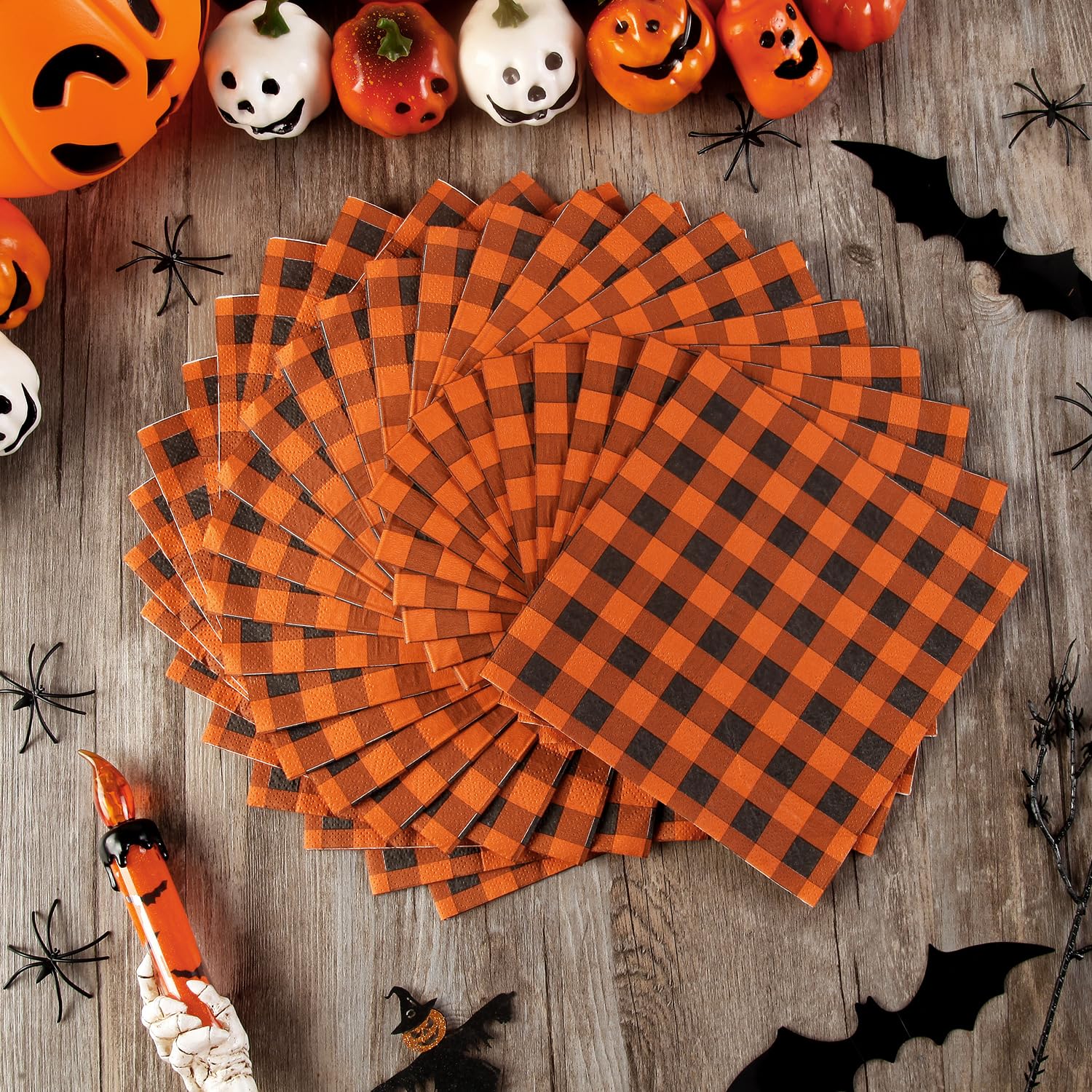 Halloween Papierservietten 100 Stück – 16,5x16,5 Cm, 2-lagig, Mit Gruselmotiven Für Partys & Dekoration