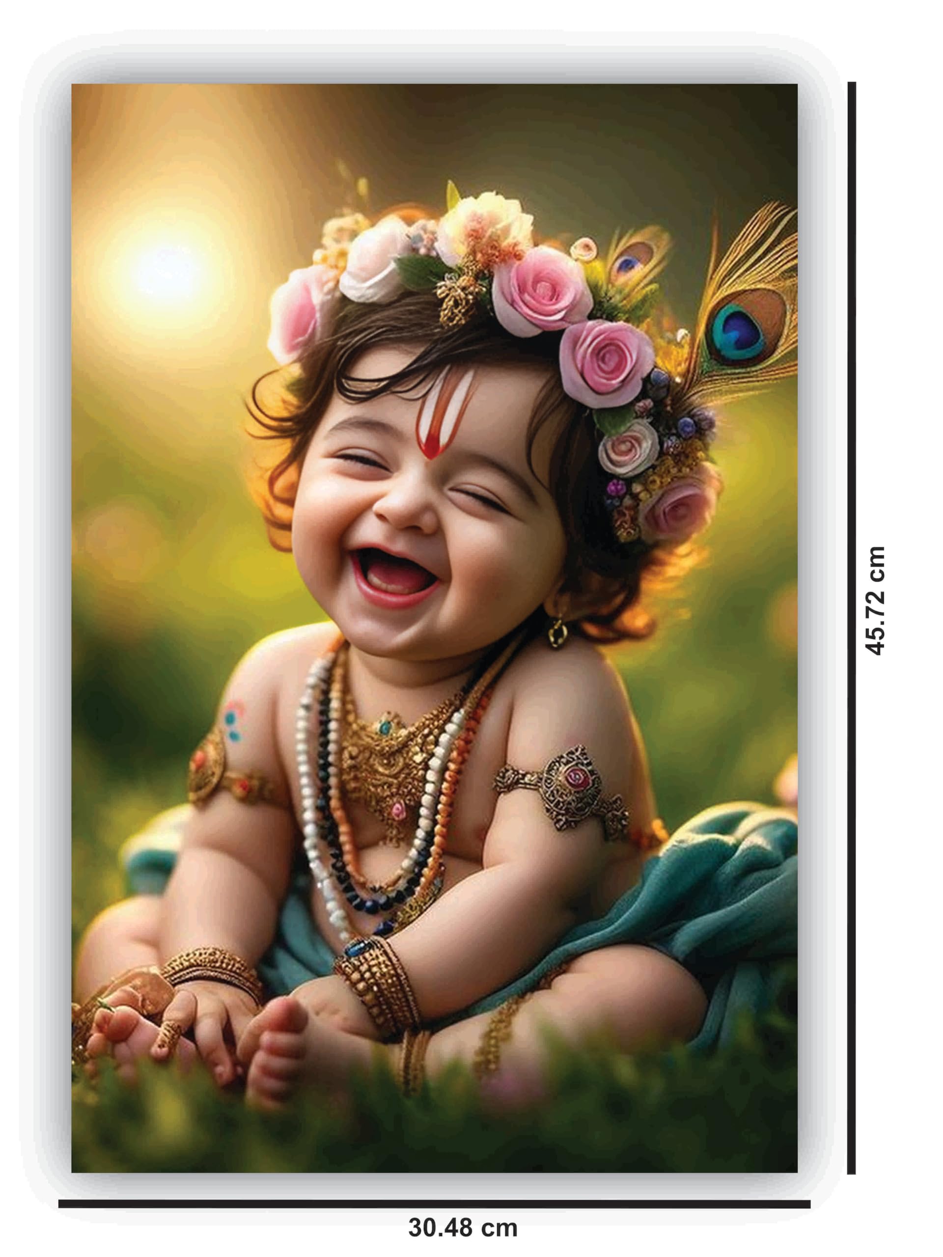 Ball Krishna Poster - Home Decor & Pooja Room Art -2
