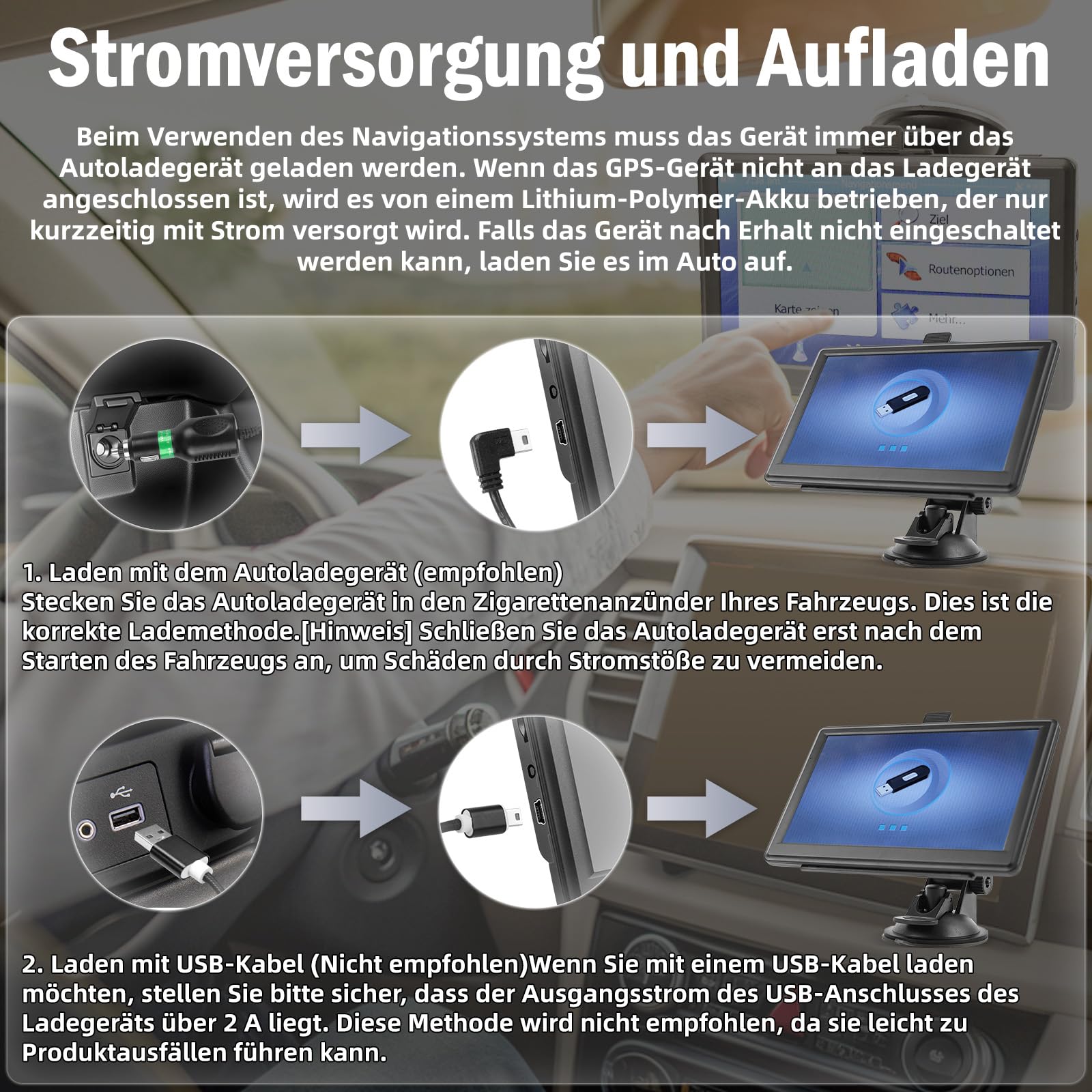 7 Inch GPS Auto, Zwaar gewicht GPS, Auto Navigatie met HD