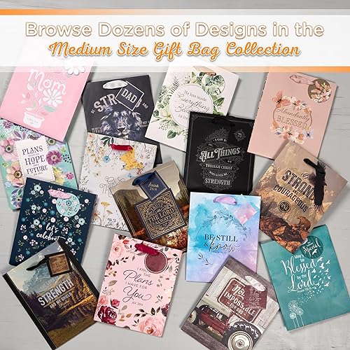 Miniatura 5 de Christian Art Gifts Bolsa de regalo de retrato con etiqueta y juego de papel de seda para mujeres Grateful for You, inspirada en la fe para