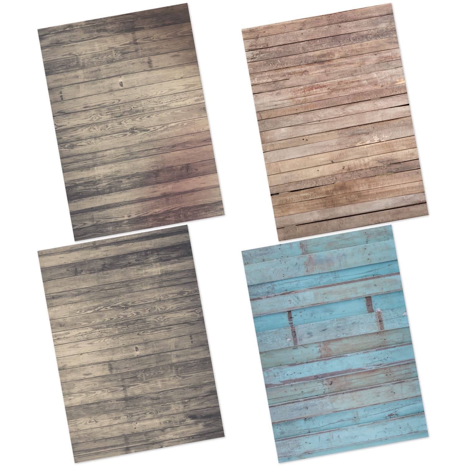 CrafTangles Decoupage Paper Pack - Wooden Textures (A4) - 4 sheets