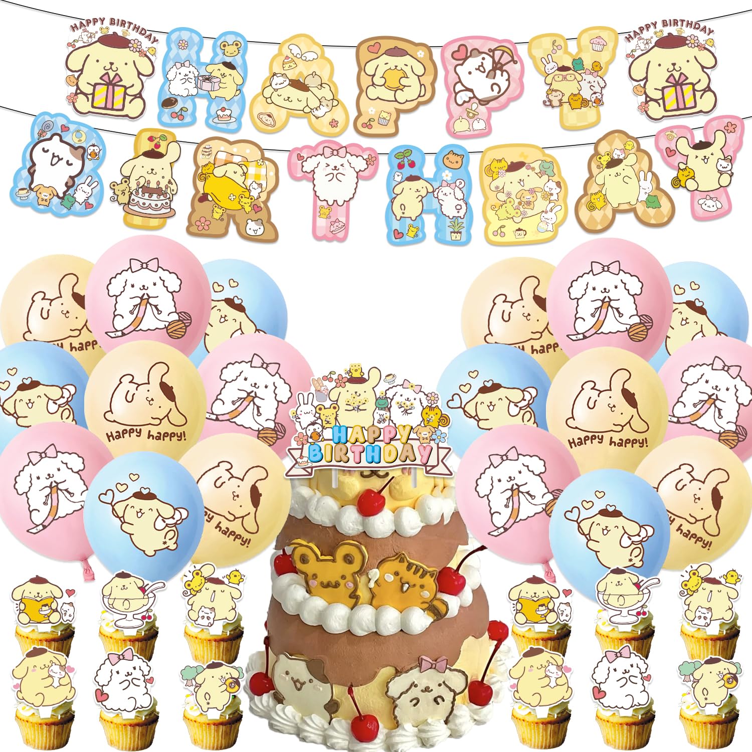 ポムポムプリン　バースデーセット ポムポムプリン バースデーお祝いセット サンリオ