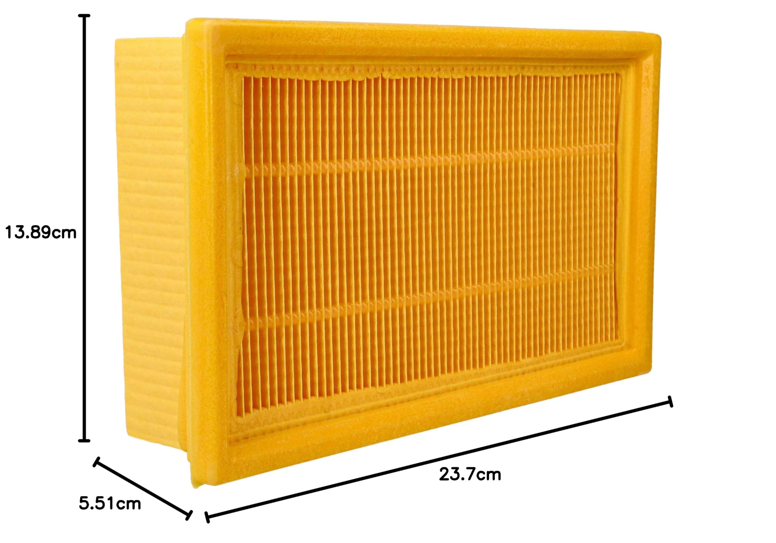 vhbw 10x Filtro plisado plano compatible con Hilti VC-20, VC 40 UM, VC-40, VC 20 UM aspiradora, aspiradora seco y húmedo - Elemento filtrante