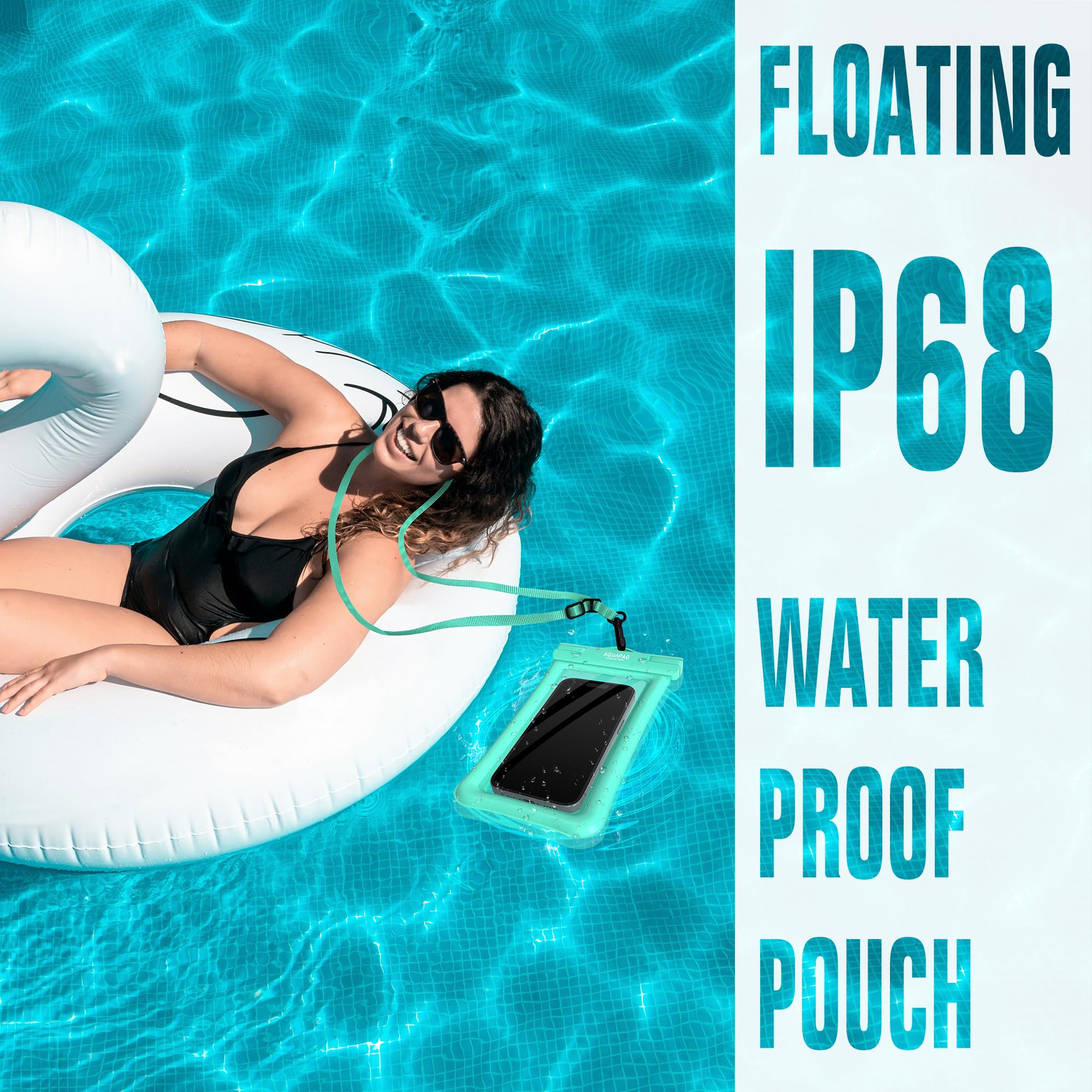 NEPHI IP68 Waterproof Phone Pouch 2 Pack-Up to 8.0