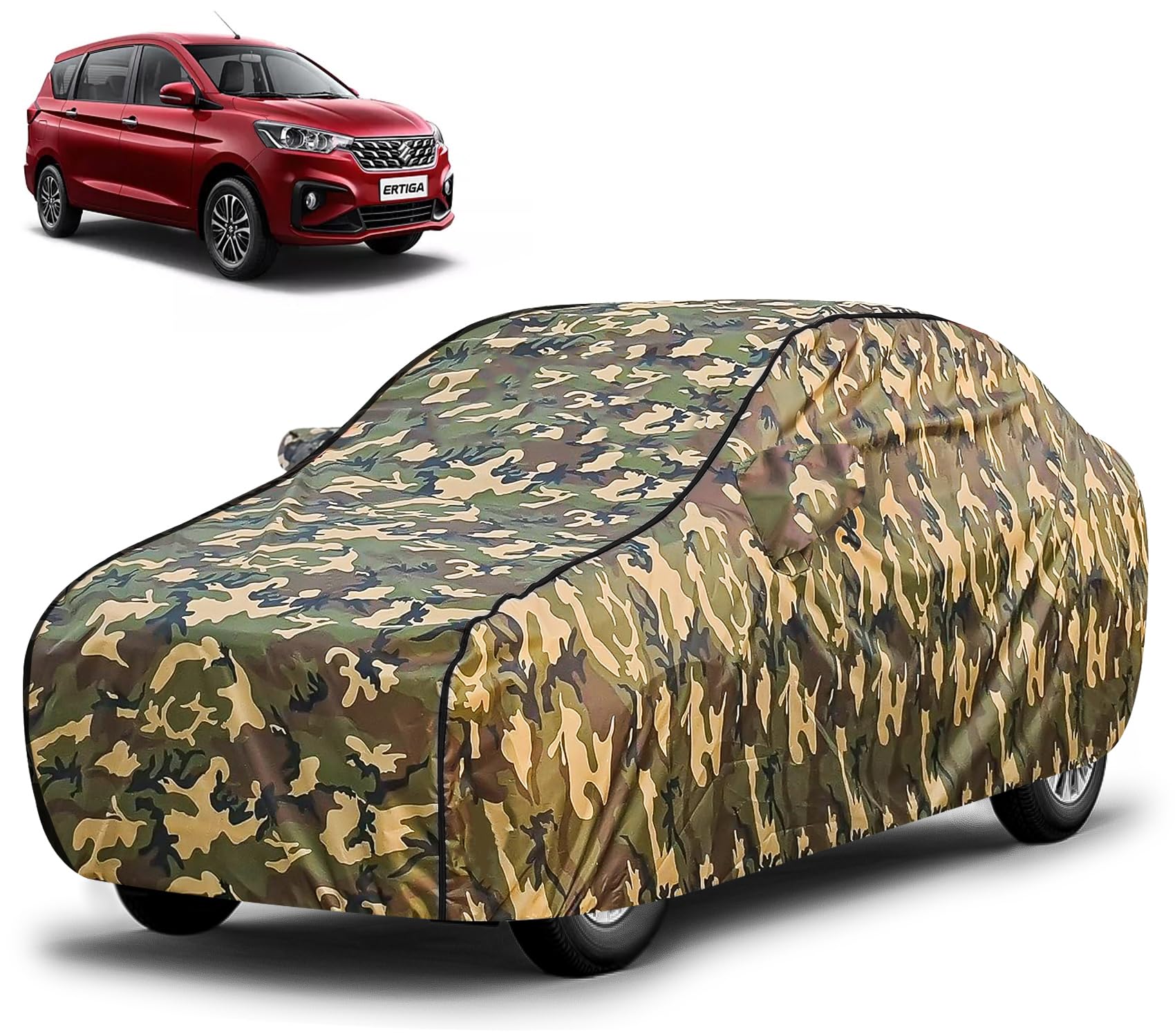 FABTEC Waterproof Car Body Cover for Maruti Ertiga with Mirror Pocket,