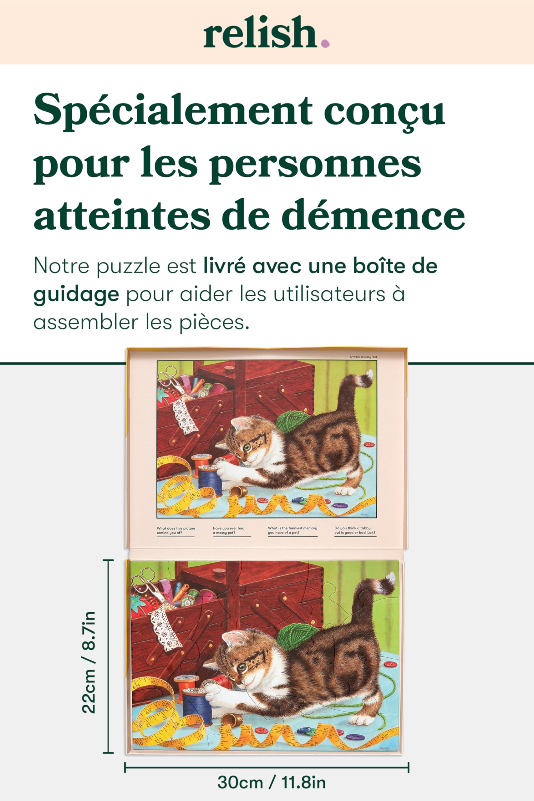 Relish ‘Life of a Kitten’ Puzzle 13 Pièces : Activités Adaptées aux Seniors Atteints de Démence ou d’Alzheimer