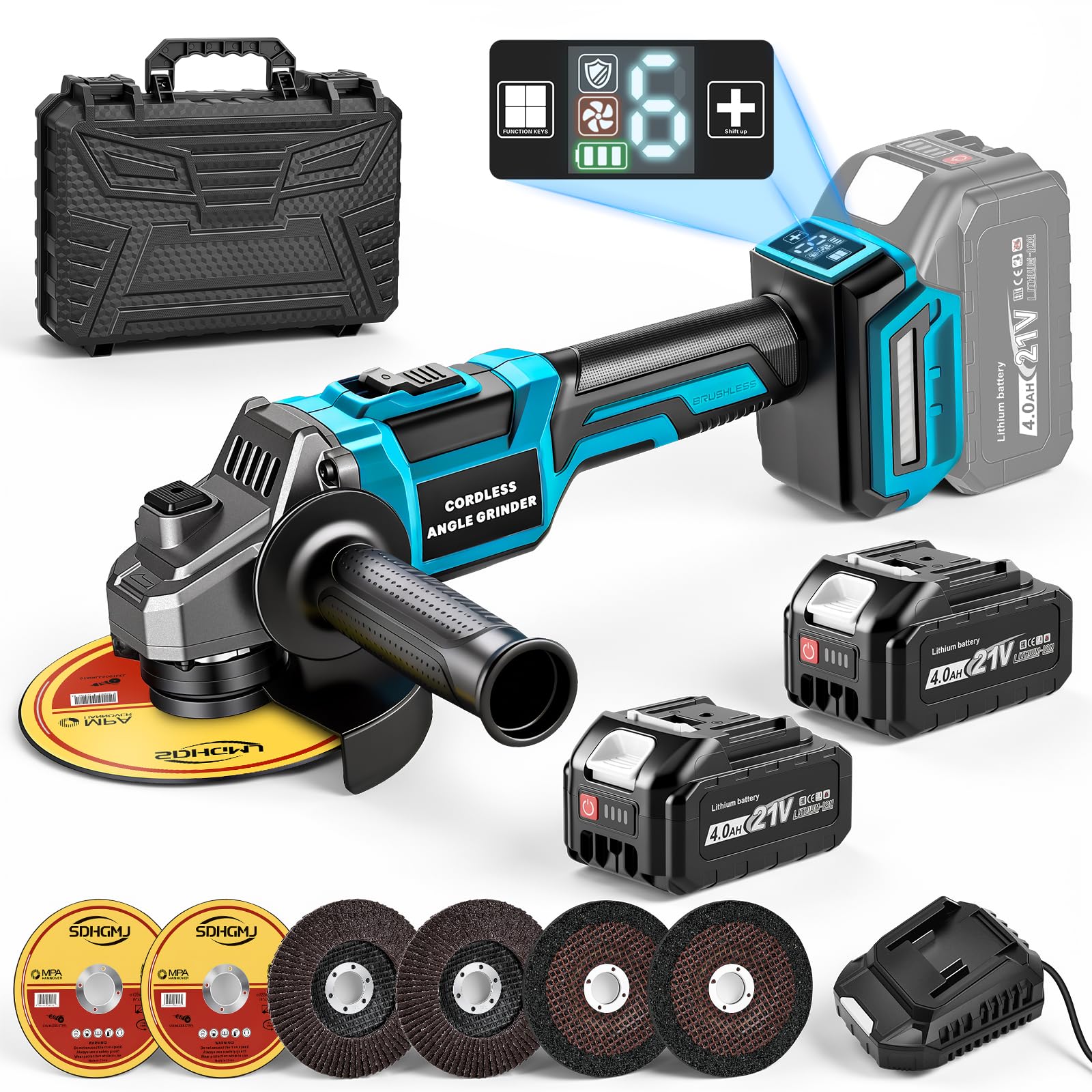 Meuleuse d'angle sans fil Brushless Compatible Makita 18V Batterie