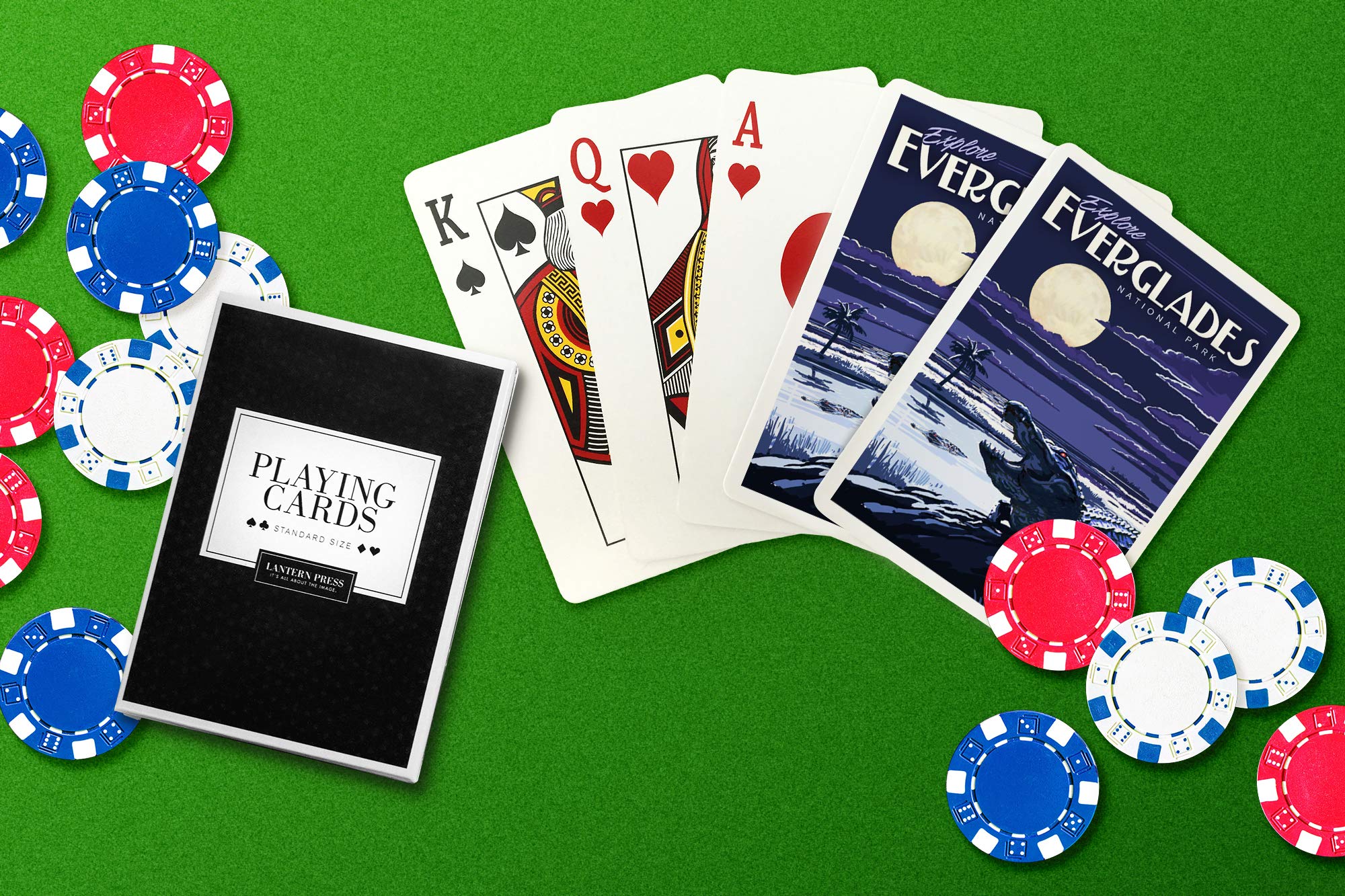 Amazon.com: Everglades National Park, Night Alligator, Painterly National  Park Series (52 Playing Cards, Poker Size Card Deck with Jokers) : Toys &  Games
