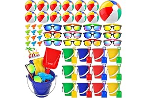 Beach Pail Bulk: 60 PCS Pool Toys for Kids