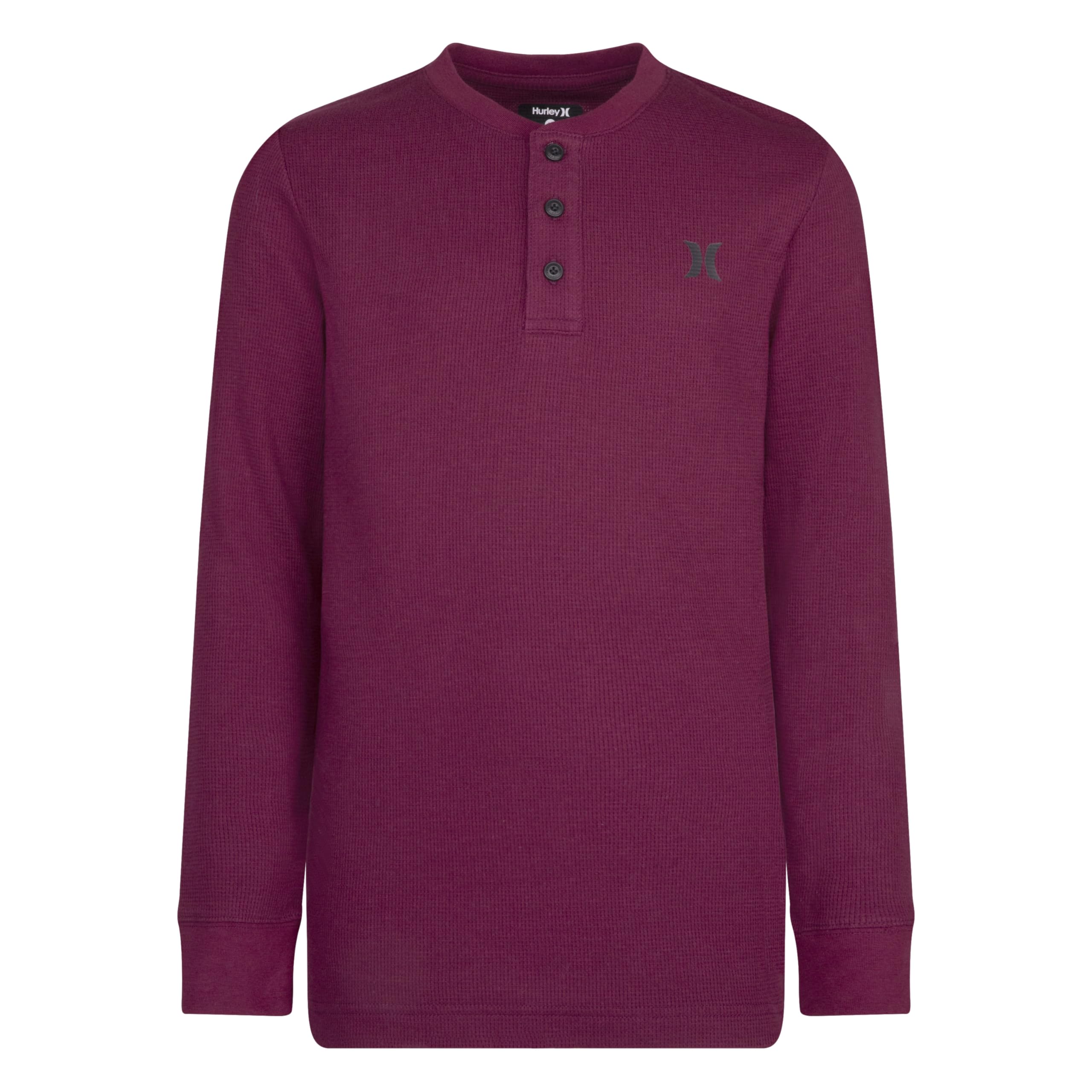 Hurley Boys' Long Sleeve Waffle Knit Shirt