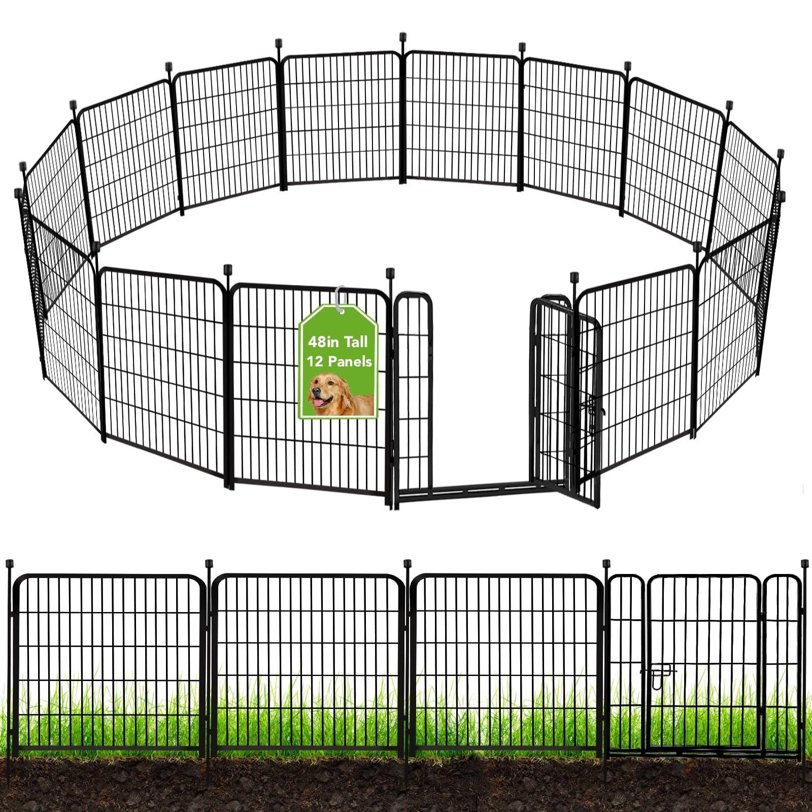 ADAVIN Tall Garden Fence