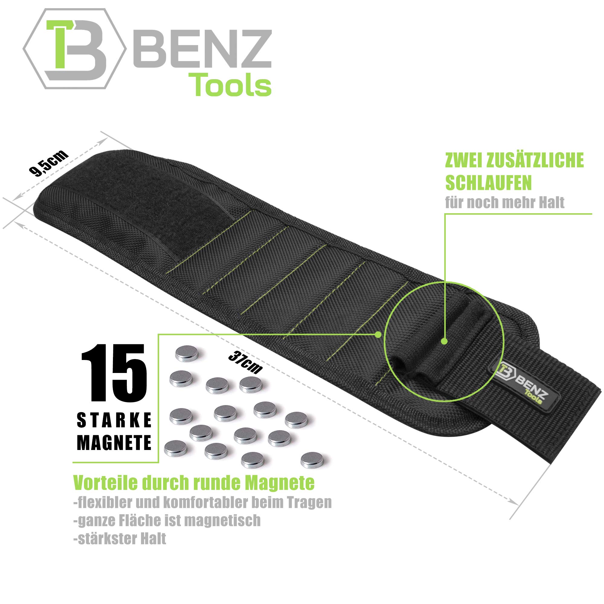 Muñequera Magnetica Con 15 Potentes Imanes Artilugios Prácticos para Hombres Pulsera Magnética Regalo de Herramienta de Bricolaje