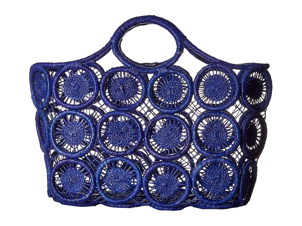 

Hat Attack Macrame Basket Tote (Blue) Tote Handbags