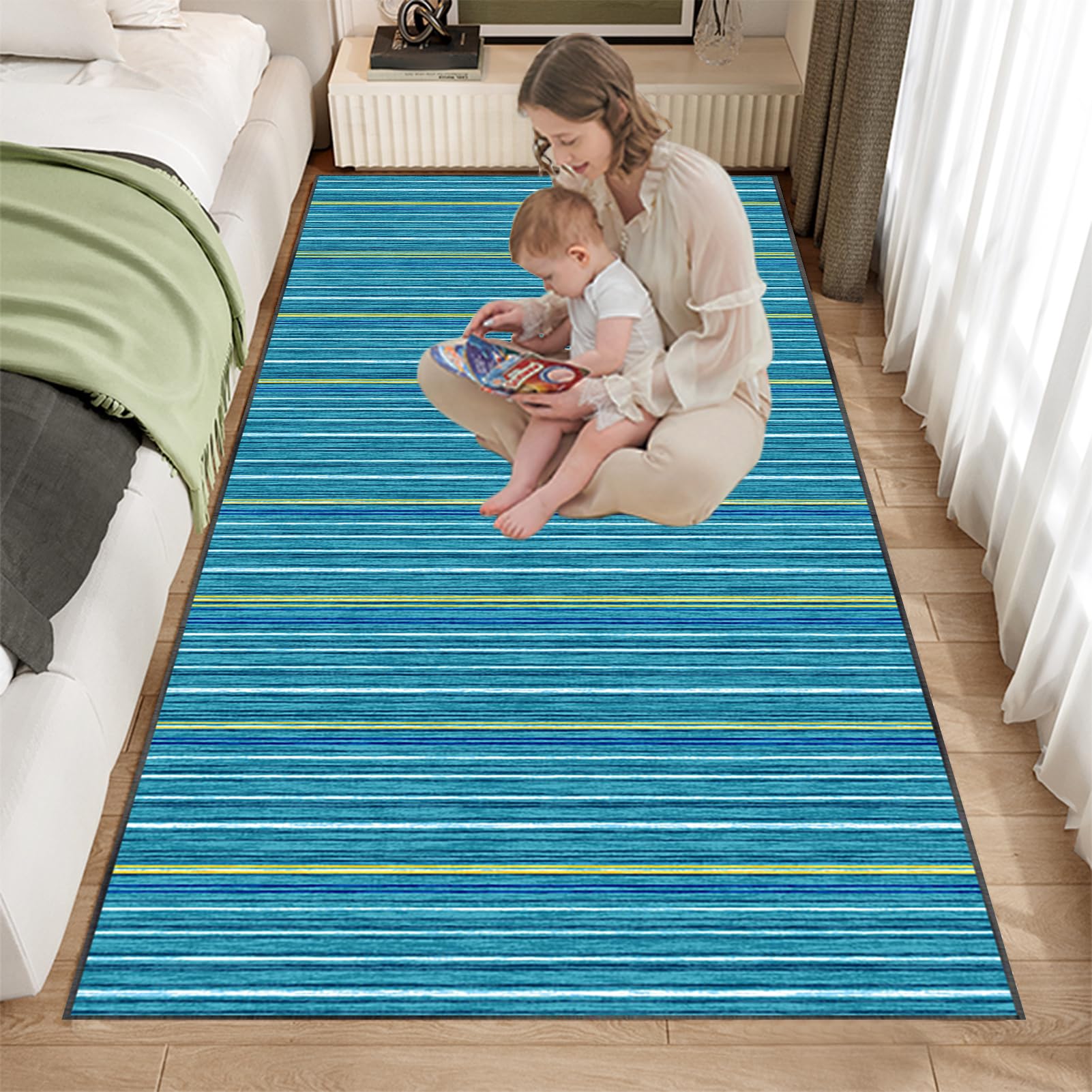Tappeto Passatoia per Ingresso 100 x 300 cm, Tappeto Passatoia per Corridoio Moderno Tappeto Runner Cucina Lavabile Tappeto per Cucina, Soggiorno, Camera da Letto, Ingresso, Lavanderia