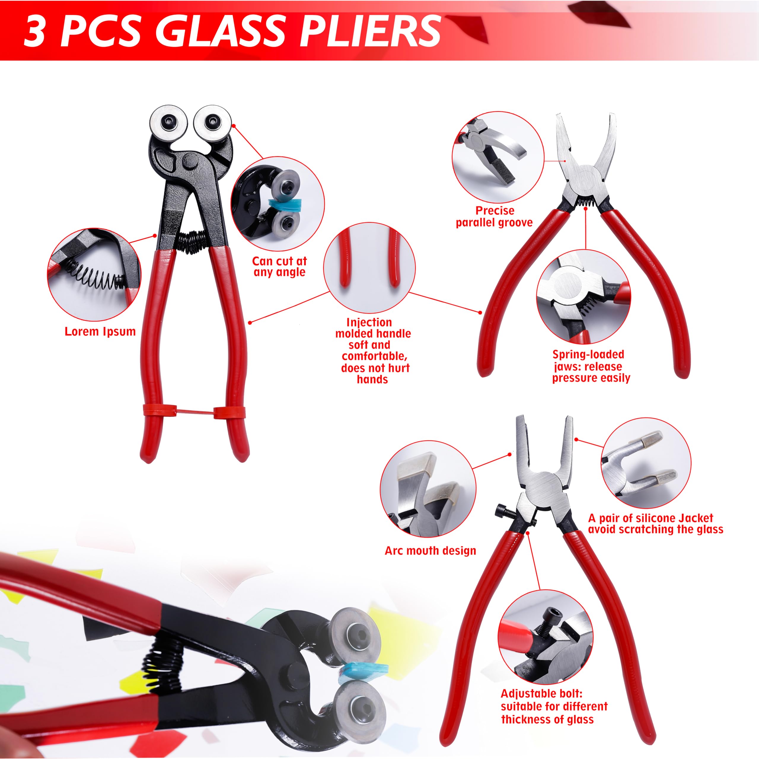 Kit De Vitrail, Kit De Démarrage De Vitrail, Kit De Démarrage Professionnel, avec Kit D'Outils De Coupe-Verre Et Kit De Fer À Souder 60 W Et Ruban De Cuivre De 2 M Et Fil,