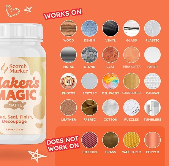 Scorch Marker Pens + Maker's Magic Sealer (Matte)